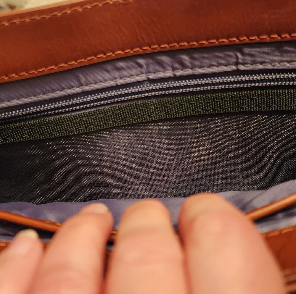 Blackbook Travel Co. Banner Messenger Bag In Cognac - Picture 12 of 15
